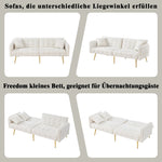 Sofa Bed, Two-Seater Multifunctional Folding with Adjustable Backrest & Armrests, Velour