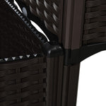 Raised Bed Double Planter, Rattan Look, 80x40x44cm, PP, Brown