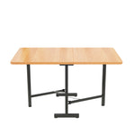 Extendable Dining Table 120x80 cm Foldable Modern Minimalist Natural Color