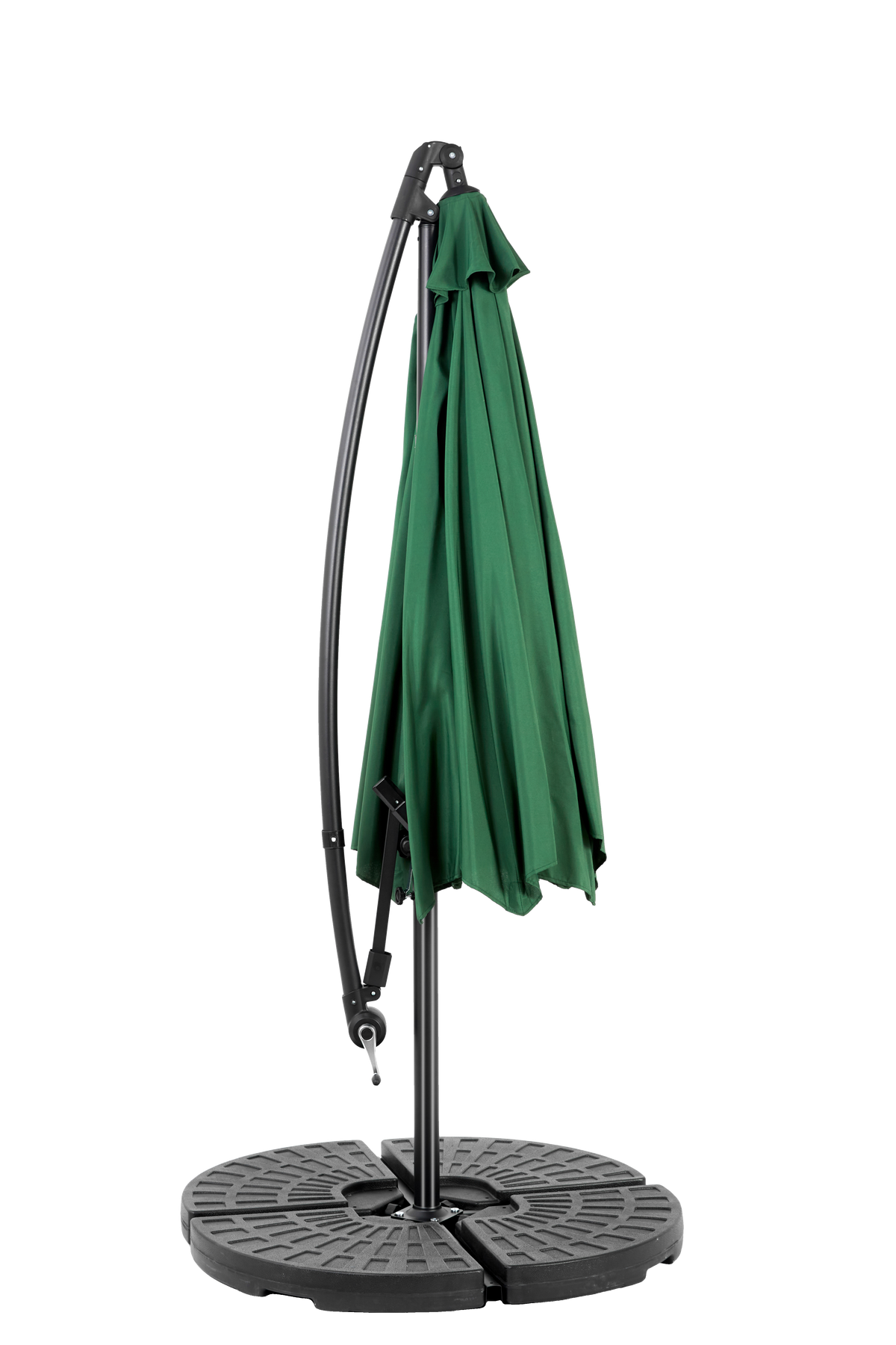 14.8 Ft Double Sided Outdoor Umbrella, Rectangular Large with Crank, Dark Green