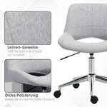 Office Chair, Armrest-Free Swivel, 110 kg, Light Grey