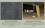 Modern Minimalist Bed Frame - 160x200 cm, Low-Profile, Grey Dutch Velvet
