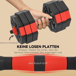4-in-1 Dumbbell Barbell Set Adjustable 25 kg for Home Strength Training