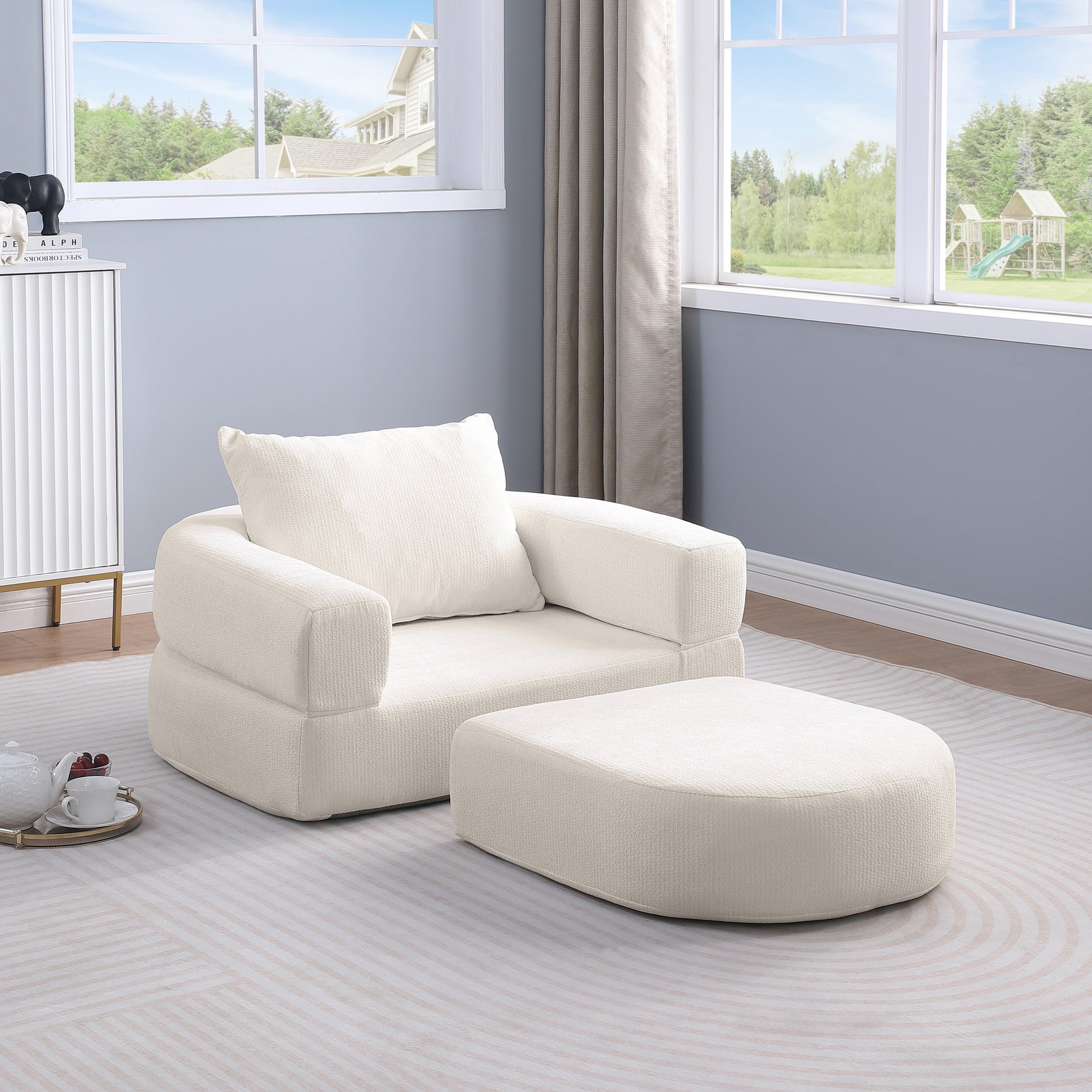 Compressed Folding Sofa Bed, Convertible Sleeper Chair/Futon, Modern Fabric