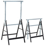 Scaffolding Trestle, Folding Height Adjustable 200 kg, Steel Black