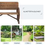 Garden Bench 2-Seater Rustic Wagon Wheel Design Solid Wood Brown
