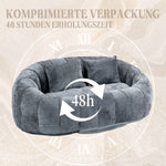 Bean Bag Sofa Chair, High Back Lounger for Adults/Kids, Indoor/Outdoor - Gray Chenille
