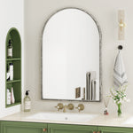 Arched Mirror, Wall/Vanity Decor for Bathroom/Living Room, Silver