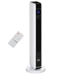 Fan Heater, 2200W Electric with Remote Control, White Black ABS PA