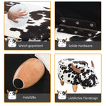 Animal Stool Piglet Upholstered Storage Decorative Black White