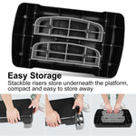 Fitness Step Platform Aerobic Stepper, 45.72cm Height Adjustable 10.16-15.24cm, Grey