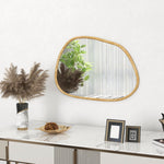 Wall Mirror Asymmetrical, Bathroom Living Room Hallway Bedroom, Wooden