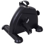 Mini Bike Pedal Trainer Exercise Bike with LCD Display, Cast Iron, Black