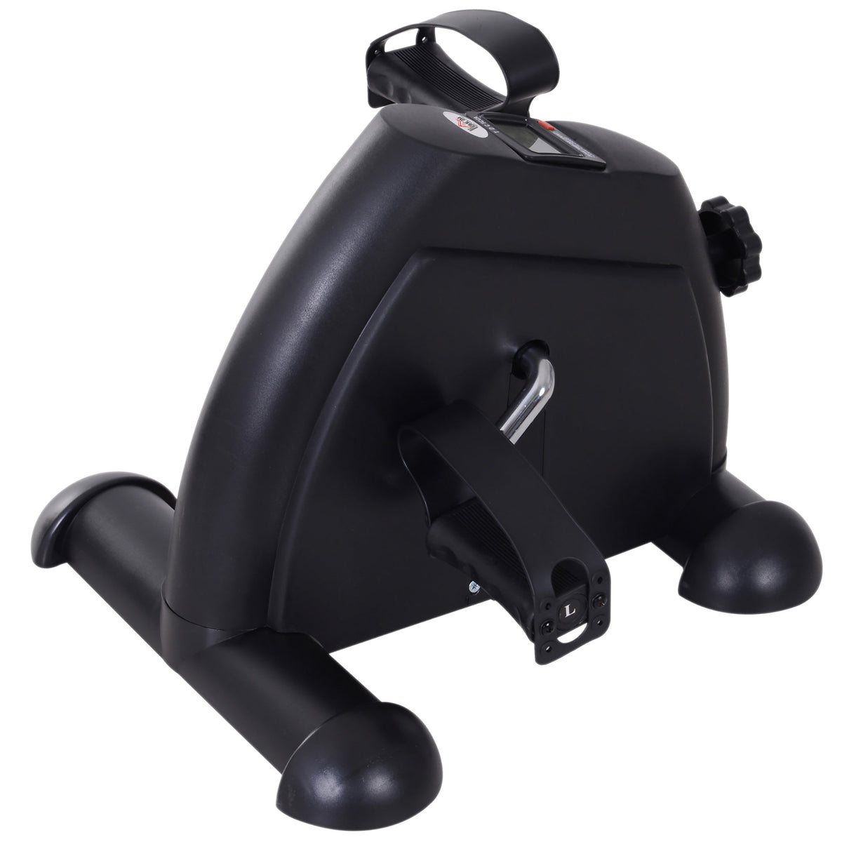 Mini Bike Pedal Trainer Exercise Bike with LCD Display, Cast Iron, Black