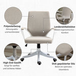 Ergonomic Office Chair with Lumbar Support, Adjustable 120kg, Beige