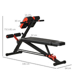 Multi-Weight Bench Adjustable Fitness Incline Abdominal Trainer, Black