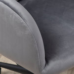 Office Chair, Modern Swivel Height Adjustable Armrest, Velvet Gray