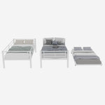 Meta Twin over Twin Bunk Bed, Heavy-Duty Stable Low Noise Safety Railing, Metal