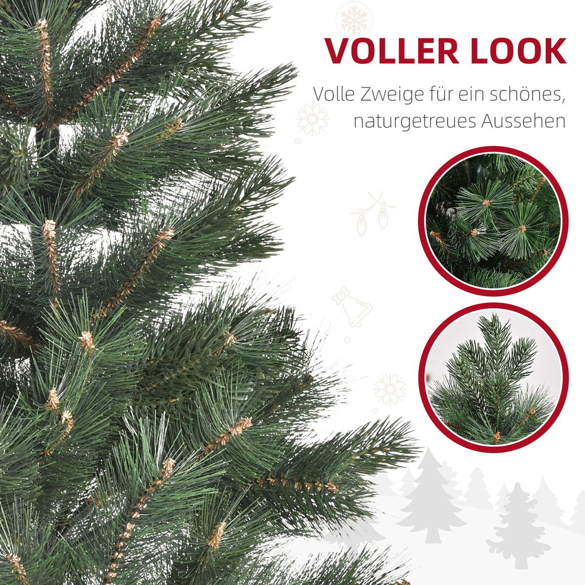 Christmas Tree, Artificial Fir, 90 x 180 cm, Green