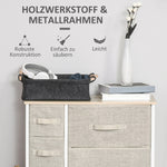 Drawer Cabinet, 7 Foldable Fabric Drawers, Non-Woven, Grey