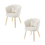 Chairs, Modern Upholstered with Petal Back & Butterfly Cushions, Velvet