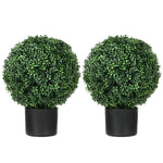 Artificial Plants, UV-resistant Boxwood, 52 cm, Green