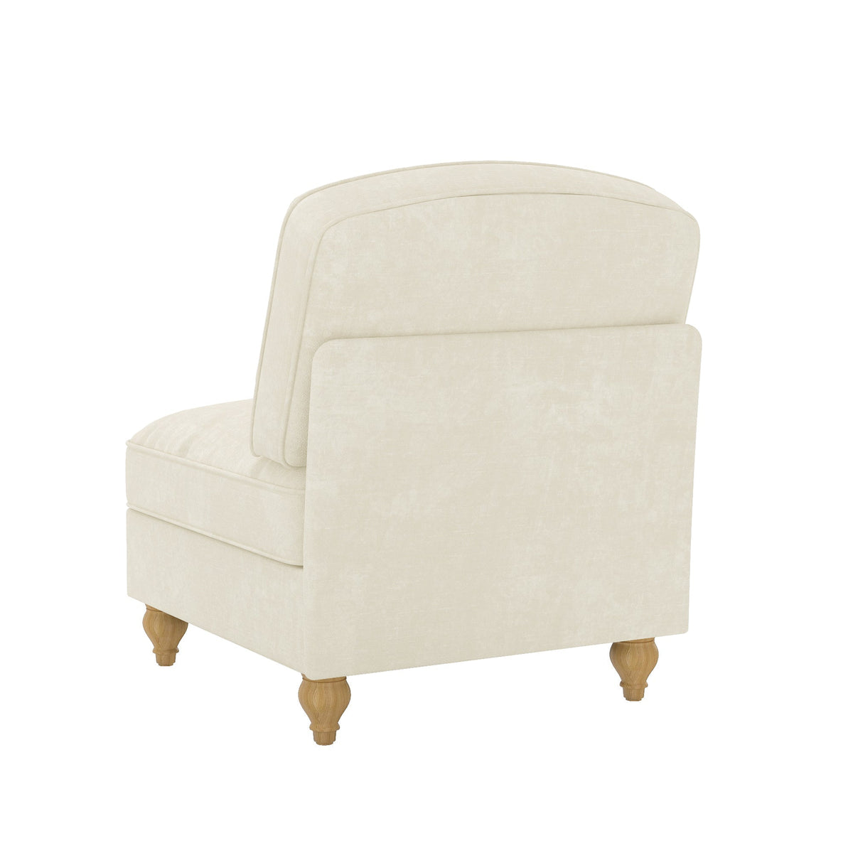 Windsor Sofa without Armrests with 1 Cushion, Chenille, White