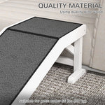 Pet Ramp, Non-Slip Carpet, for Dogs up to 30 kg, Pinewood Polyester White+Gray