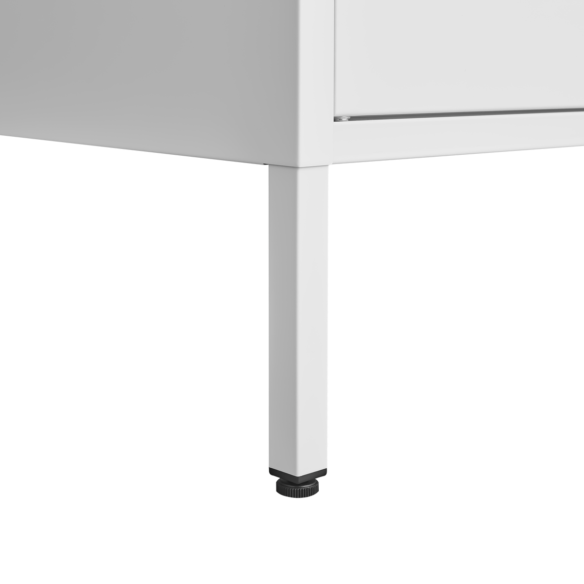 Metal Storage Cabinet 2 Door with Shelves - White