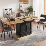 Extendable Dining Table 110-140cm 6-Person for Kitchen & Dining Wooden