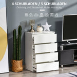 Chest of Drawers, 4 Drawers, Anti-tilt Office Cabinet, White