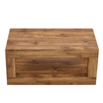 Modern 2-Tiered Coffee Table with Rectangular Open Storage Shelf, MDF