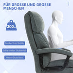Large Tall Office Chair, 200 kg, Robust, Upholstery, Grey