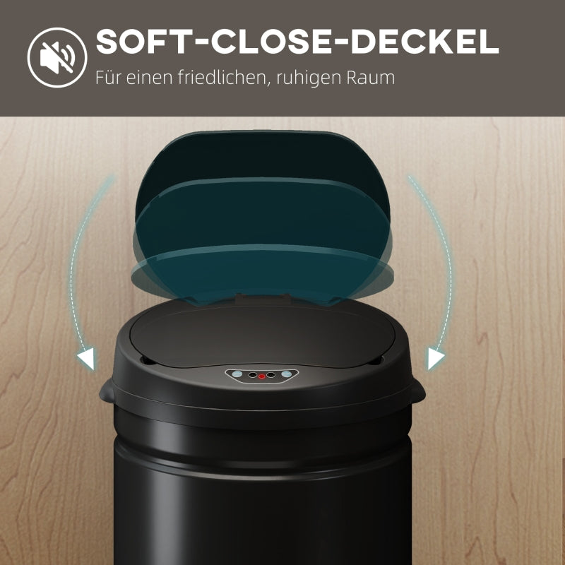 Sensor Waste Bin, 30L Touchless Soft-Close, Stainless Steel