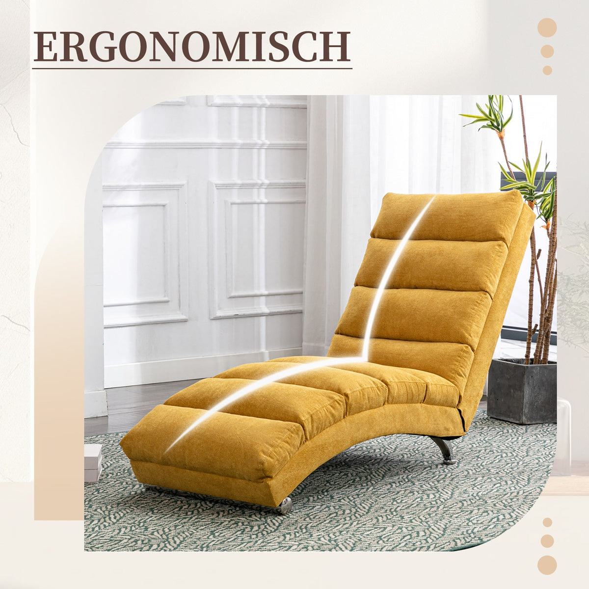 Relaxation Lounger, Fixed Reclining Sofa, Full Body Support, Vibration Function, Side Pockets