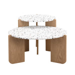 Modern Modular Coffee Table Set of 2 for Living Room, Sofa Side, Balcony