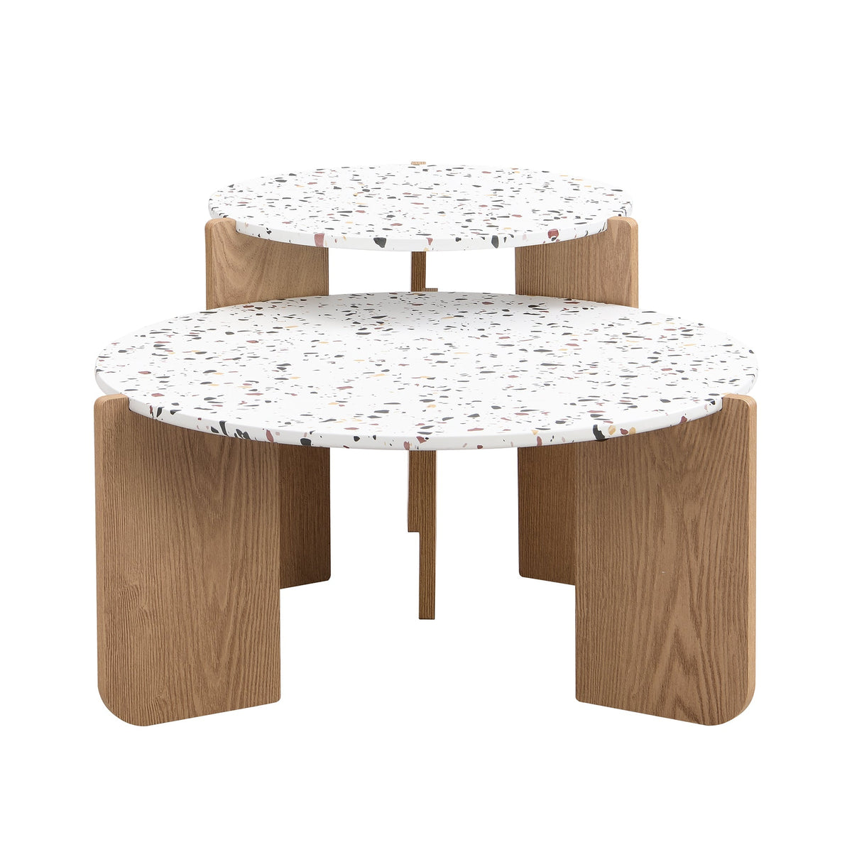Modern Modular Coffee Table Set of 2 for Living Room, Sofa Side, Balcony