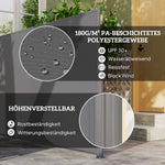 Side Awning Extendable Opaque Privacy Screen, 300x180cm, Dark Gray