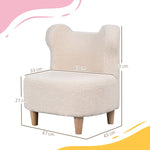 Children's Armchair, Bear Ears, Foam, Beige