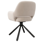 Swivel Dining Chair Set of 4 with Handrails, Modern and Simple, Beige Velvet