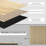 Acoustic Panels, 4pc 60x60cm 3D Wall Panels, Oak