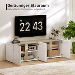 TV Stand, 65-inch, Soft-Close Doors, Adjustable Shelves, Cable Holes, White