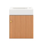 Bathroom furniture washbasin with vanity unit 46 cm, hanging, small guest, in furniture