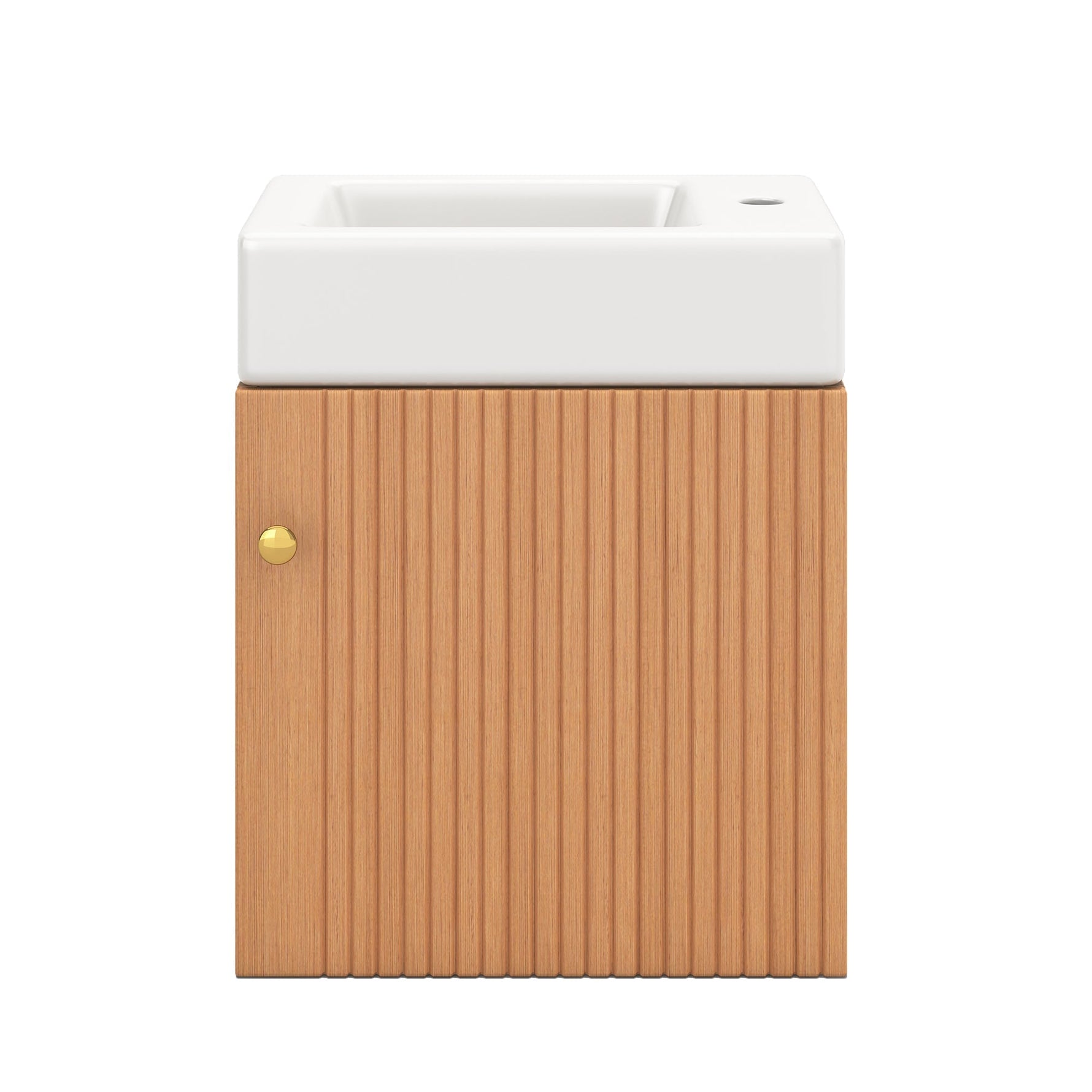 Bathroom furniture washbasin with vanity unit 46 cm, hanging, small guest, in furniture