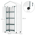 Greenhouse, Roll Shelves Winter-Proof Steel Film, White