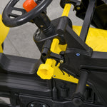 Children's Wheel Loader with Movable Shovel and Pedal Drive, Yellow Metal Frame
