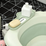 Baby Bathtub, Foldable Non-Slip Elephant Bath Cushion, Green