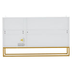 Sideboard, Modern Buffet Cabinet with 4 Compartments, 130 cm Wide, High-Gloss