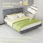 Upholstered Bed 160x200cm with Mattress & Headboard, Grey