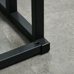 kleankin Towel Rack, 3 Bars, Steel & Bamboo, Black